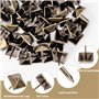 Pxyelec Lot de 50 clous carrés de style vintage pour ameublement 14 x 20 mm