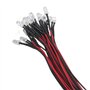 KeeYees 20Pcs 5mm DC 3-12V Diode Ampoule LED Câblé + 20Pcs Plastique 5mm LED Lumiere Panneau de Support de Montage (Bleu)