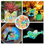 Lot de 200 pierres colorées pour aquarium - Pierres lumineuses dans le noir - Gravier de jardin - Pierres décoratives pour l'ext