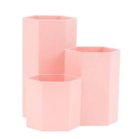 DAZZLUXE 1 porte-stylo de bureau créatif - Tube de rangement multifonction - Tube de rangement hexagonal - Boîte de rangement av