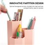 DAZZLUXE 1 porte-stylo de bureau créatif - Tube de rangement multifonction - Tube de rangement hexagonal - Boîte de rangement av