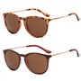 DAZZLUXE Lot de 2 lunettes de soleil avec verres marron clair