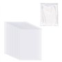 Lot de 10 sacs de rangement transparents en plastique pour vêtements avec fermeture éclair (couleur transparente)