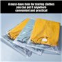 Lot de 10 sacs de rangement transparents en plastique pour vêtements avec fermeture éclair (couleur transparente)