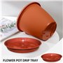 DHSBGWSX Lot de 10 plateaux pour plantes - Bac d'égouttement - Mini pot en terre cuite - Plateau de jardin - Base de pot de fleu