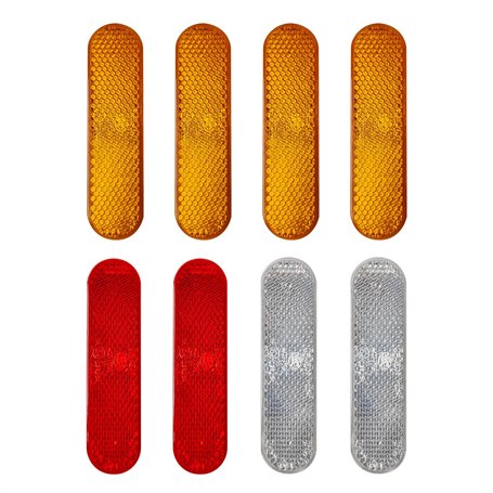 Lot de 8 réflecteurs pour camion - Accessoires de moto - Réflecteurs de remorque - Réflecteurs arrière de moto - Parfaits pour d