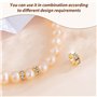 Lot de 200 Perles Intercalaires en Métal pour Bracelets, Accessoires de Bricolage, Fabrication de Bijoux - Perles en Diamant et 