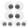 DHSBGWSX Lot de 4 paires d'yeux autocollants - Yeux oscillants autocollants - Yeux mobiles - Accessoires de scrapbooking - Autoc