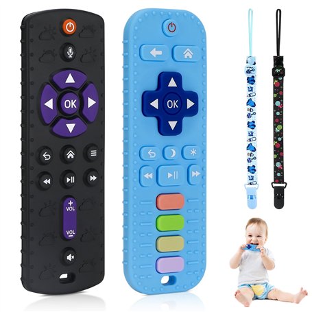 Zikenis 2 Pièces Anneau Dentition Bebe Silicone