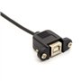 Imprimante Câble d'extension USB 2.0 B Adaptateur mâle à Connexions Femme 90 Degree Socket Right Angled Scanner Cord avec vis Mo