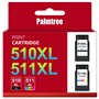 Palmtee PG-510 CL-511 Remanufacturé pour Cartouche Canon 510XL 511XL Remplacement pour Cartouche Encre Canon MP250 pour Canon MP