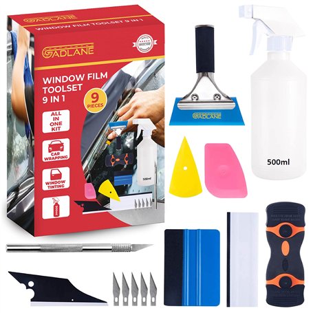 GADLANE 9 Pièces Film Teinte Vitre Voitures Ensemble D'outils Emballage De Installer L'outil Fenêtre Teinte De Film Comprend Plu