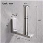 Aothpher Porte-papier toilette mural en acier inoxydable SUS304 Distributeur de rouleaux de papier toilette vertical horizontal 