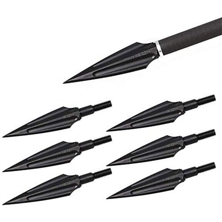 Namvo 6 pièces Sang Creux Saule flèches métal tir à l'arc Broadheads 135Grain Traditionnel Chasse en Plein air flèches tête