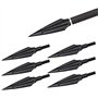 Namvo 6 pièces Sang Creux Saule flèches métal tir à l'arc Broadheads 135Grain Traditionnel Chasse en Plein air flèches tête