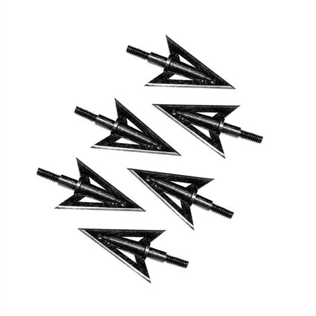 Namvo 6 pièces en Acier Inoxydable flèche de Poisson en métal tir à l'arc Broadheads 100Grain Traditionnel de Chasse en Plein ai