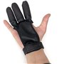 Namvo Archery Glove Three Finger Shooting Hunting Leather Glove Protector Convient pour la Chasse à Long Arc Traditionnel