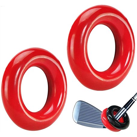 Namvo Lot de 2 anneaux de balançoire lestés pour club de golf - Poids rond - Durable - Échauffement des muscles - Outil de poids