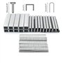 NUZAMAS Lot de 3000 agrafes mixtes d'extérieur – Pour porte, U et T (1 000 de chaque) – Pistolet agrafeur robuste et tranchant, 