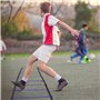 Kit d'entraînement de football - Échelle de coordination de 6 m et 12 cônes à disque, parasol de résistance et 4 barres en acier