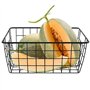 MUKLEI Lot de 4 paniers de rangement en fil métallique noir, paniers de rangement en métal pour salle de bain, réfrigérateur, bu