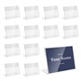 30 Pièces 8 * 5cm Acrylique Signe Porte-étiquette Transparent Mini Affichage du Signe Porte-Cartes pour Bureaux