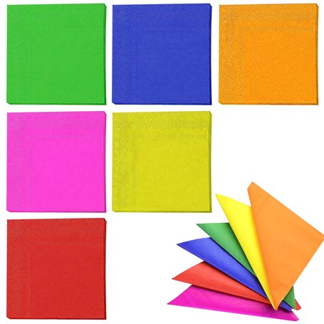 120 Pièces Serviettes en Papier Colorées Serviettes de Mariage Serviettes Cocktail Boissons à 2 Plis Serviettes de Table Serviet