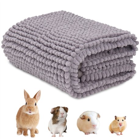 Tapis pour Cage de Cochon d'Inde 60×40cm pour Petits Animaux -Réutilisable Lavable Guinea Pig Cage Liner (Gris)