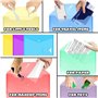 24 Pièces Pochette Plastique A4 Colorée Pochette Documents Transparent Document Dossier Pochettes Chemises avec Bouton-Pression