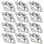 SAIJIAN 12 Pièces Platine Oeil INOX M5 Platine Ancrage INOX 304 Crochet Oeillet Plaque a Oeillet Crochets de Plafond Support Ann