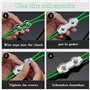 14 Pièces Duplex Clips M4 Câble Métallique Clips Inoxydable 304 Pinces Duplex pour Gréement de Câble Métallique de 4 mm
