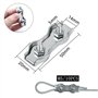 10 Pièces Duplex Clips M5 Câble Métallique Clips Inoxydable 304 Pinces Duplex pour Gréement de Câble Métallique de 5 mm