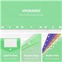 24 Pièces Pochette Plastique A4 avec 11 Trous Colorée Pochette Documents Transparent Document Dossier Pochettes Chemises avec Bo