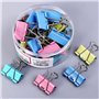 148 Pièces Pince Double Clip 15mm/19mm/25mm Binder Clips Couleur Foldback Pinces Métal Pinces Papier Pince à Document Pince à De