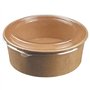 Le bol salade kraft 1000 ML dia.14 cm H7 cm x 50 pièces + 50 couvercles