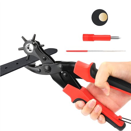 Appareil Trou Ceinture Pince Perforatrice Pince Trou Ceinture Cuir Poincon Cuir Perforatrice Rond pour Ceintures Cuir Projets de