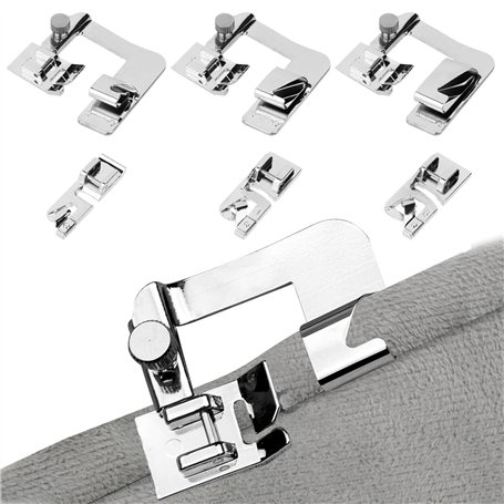 6 Pièces Pied de Biche Ourlet Roulé