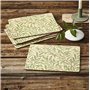 Set de table américain Pimpernel, lot de 6, motif branche de saule, couleur : vert