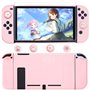 OLDZHU Étui de Transport Rose pour Nintendo Switch - 10 en 1 Accessoires Pack Roses avec Couverture de Protection Dure,Protecteu
