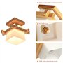Artpad Simple Japon Tatami E27 Lampe En Bois Hall d'entrée Porche Balcon Plafond Luminaire Verre Plafond Moderne