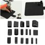 18 pcs Coupeur de Perforateur Creux pour Outil de Poinçonnage de Coque de Téléphone Portable, Fourreau Tout Usage en Cuir, Outil