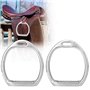 HEEPDD Étriers Enfants Selles de Sécurité Étriers Légers en Aluminium Poli, Moulé sous Pression Enfants, Selles en Fer ForgéÉtri