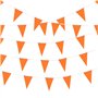 10M Orange Drapeaux Triangle Bunting de Partie Guirlande Fanion Tissu Pennant Banderole Coloré pour Fête Anniversaire Mariage No