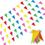 150pcs Multicolore Drapeaux Triangle Bunting de Partie Guirlande Fanion Tissu Pennant Bannière Banderole Coloré Pour Fête Annive
