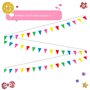 150pcs Multicolore Drapeaux Triangle Bunting de Partie Guirlande Fanion Tissu Pennant Bannière Banderole Coloré Pour Fête Annive
