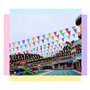 150pcs Multicolore Drapeaux Triangle Bunting de Partie Guirlande Fanion Tissu Pennant Bannière Banderole Coloré Pour Fête Annive