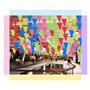 150pcs Multicolore Drapeaux Triangle Bunting de Partie Guirlande Fanion Tissu Pennant Bannière Banderole Coloré Pour Fête Annive