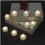 Lot de 100 bougies chauffe-plat LED vacillantes - Fausses bougies électriques avec lumières sans flamme - Bougies LED à piles -