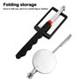 JinRui-T Lot de 3 miroirs d'inspection télescopiques, outil de ramassage magnétique, portable, rond, rotatif à 360 degrés, LED a