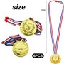 VIVIIHOO Lot de 6 médailles dorées en pour Cadeaux d'invités, journée de Sport et compétitions de Jeu - Médailles pour Enfants a